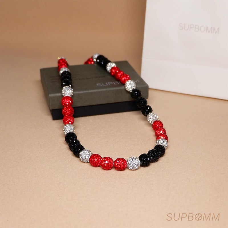 SUPBOMM Baseball Ice Necklace, Bling Beaded Necklaces, Drip Chain, League Team Colors Gifts for Men - Image 4